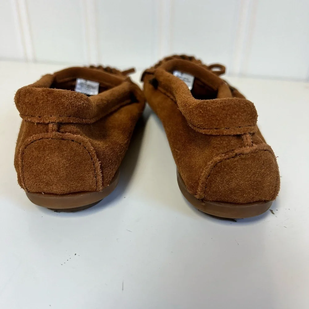 Minnetonka Tan Suede Moccasins